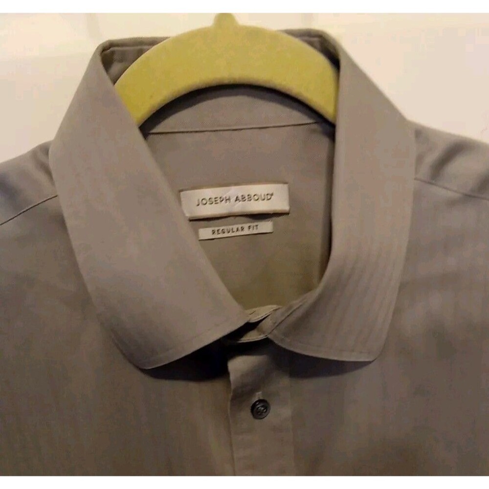 Joseph Abboud Men’s Gray Dress Shirt Size 16.5 32/33 Button Front Long Sleeve - Picture 3 of 8